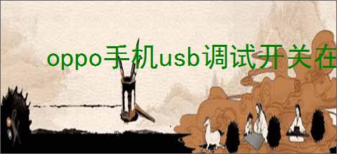 oppo<strong>手机</strong>usb调试开关在哪