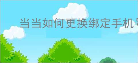 当当如何更换绑定<strong>手机</strong>号