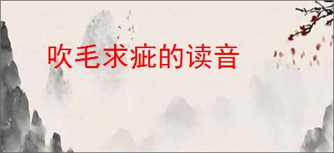 吹毛求疵的读音