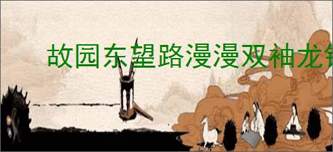 故园东望路漫漫双袖龙钟泪不干