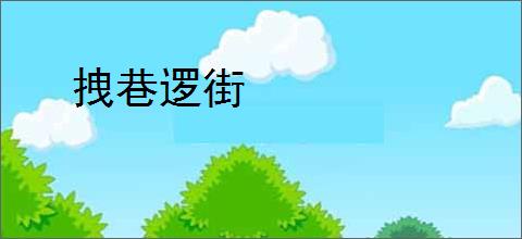 拽巷逻街