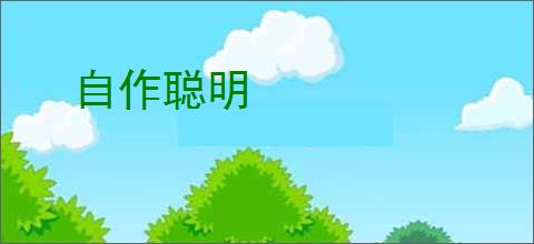 自作聪明