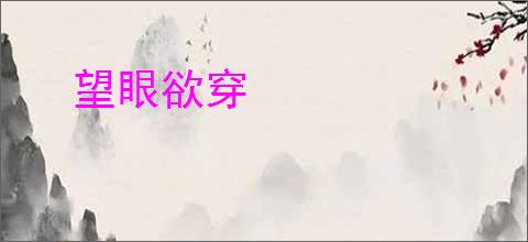 望眼欲穿