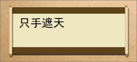 只手遮天