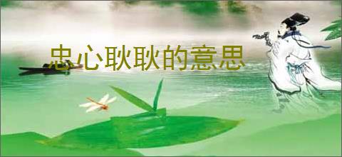 忠心耿耿的意思